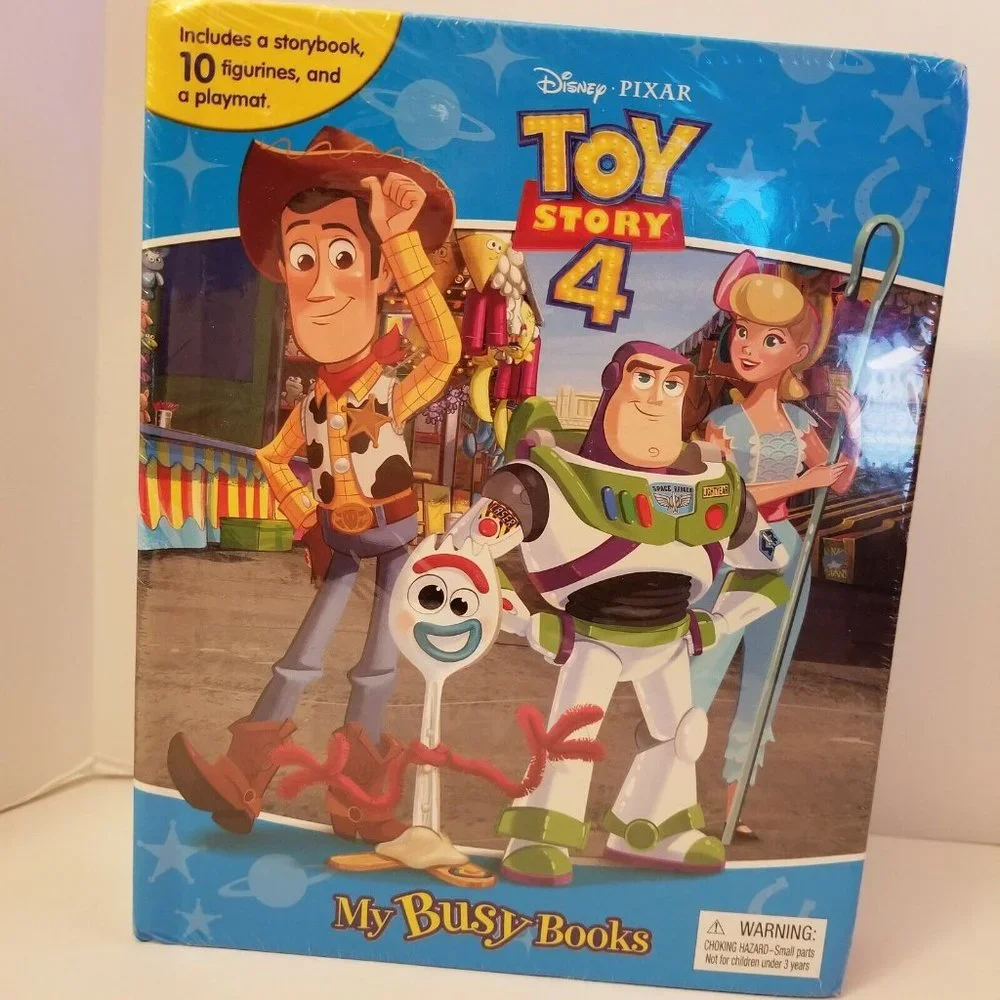 Disney Pixar Toy Story 4 My Busy Books Playset Woody Buzz Forky Activity Kit